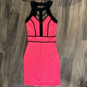 Charlotte Russe Neon Color Block Body Con Dress